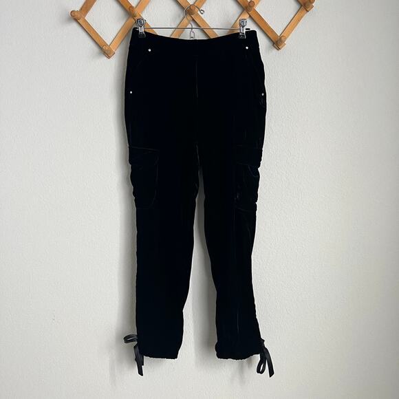 Black Label by Chico’s Black Velvet Pants Size 00 - Picture 1 of 10